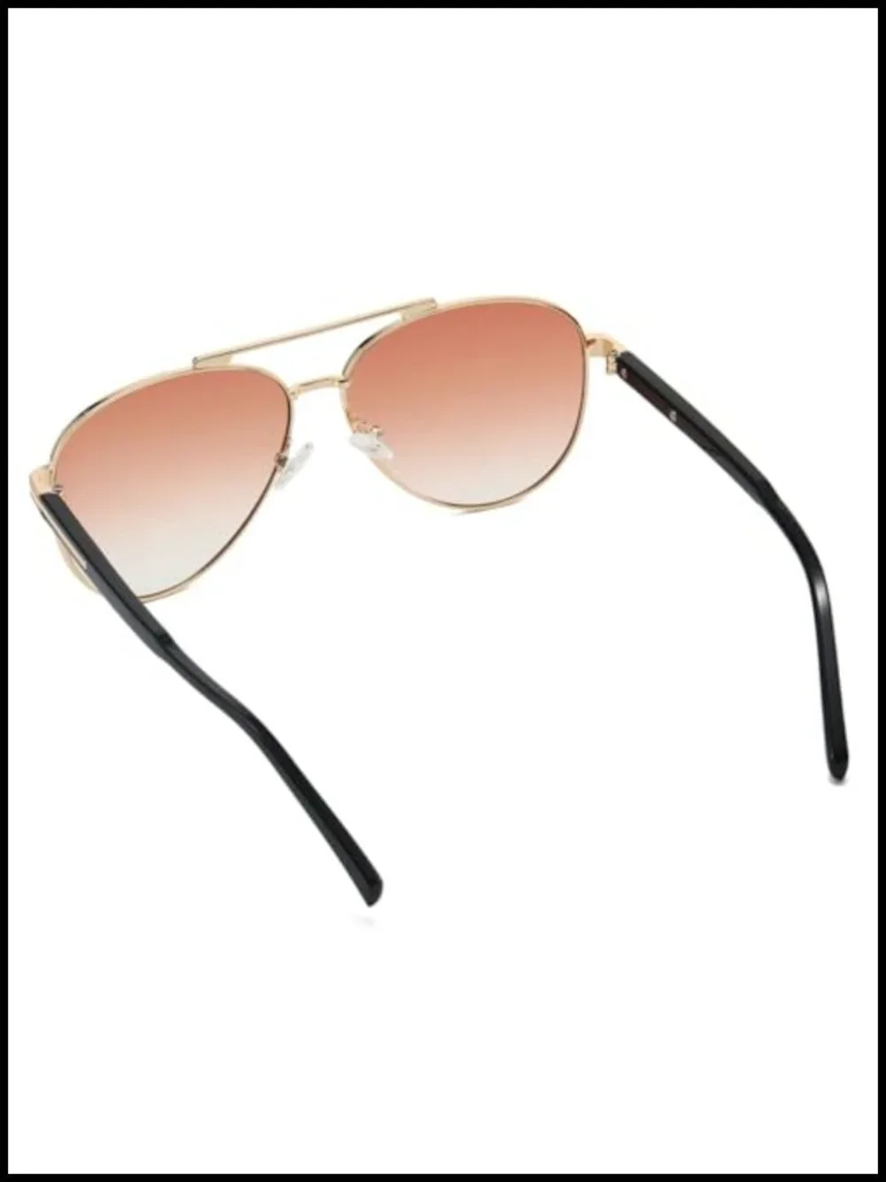 Retro Double Bridge Aviator Sunglasses Metal Frame UV400